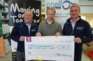 O'Neill Industrial Mid West Simon Community donation