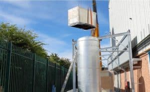 Installation of two Next Generation R-Series Oil-Flooded Rotary Screw Air Compressors with Air Receiver