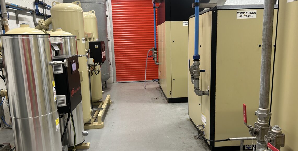 Air compressor installation at PPG